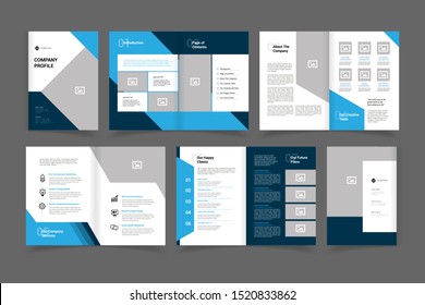 company profile brochure vector design template. annual report vector design template