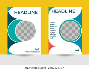 company profile cover design, cover A4, book cover, annual report cover design, brochure, geometric