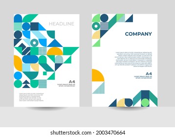 company profile cover design, annualreport cover design, geometric cover design