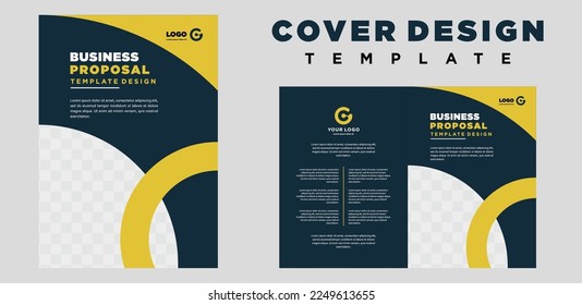 company profile cover template layout design or brochure cover template design