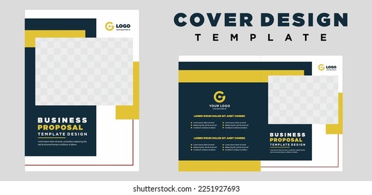 company profile cover template layout design or brochure cover template design