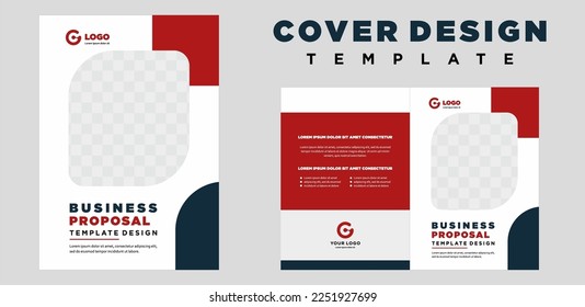 company profile cover template layout design or brochure cover template design