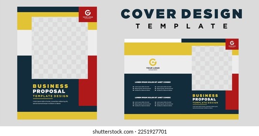 company profile cover template layout design or brochure cover template design