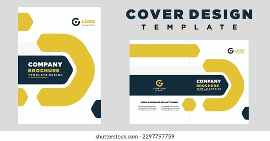 company profile cover template layout design or brochure cover template design