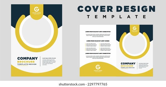 company profile cover template layout design or brochure cover template design
