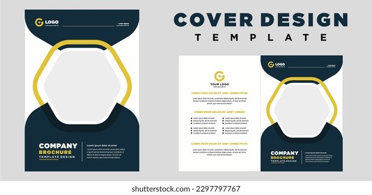 company profile cover template layout design or brochure cover template design