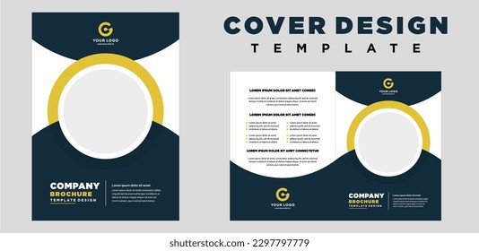company profile cover template layout design or brochure cover template design