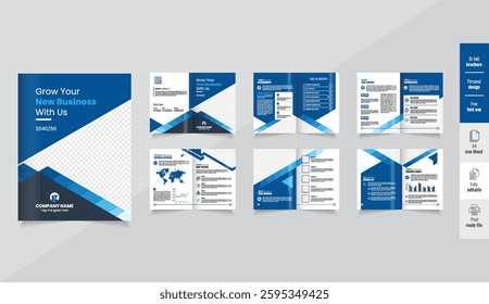 Company profile design showcasing modern layouts,  12 page corporate brochure editable template layout 12 page corporate brochure editable template layout