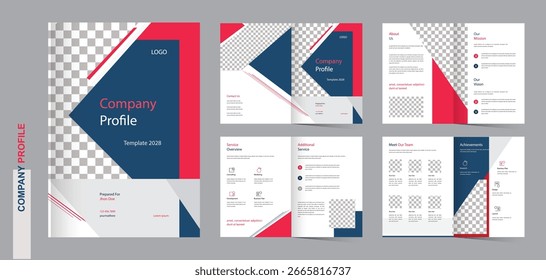 Company profile design template layout, corporate company profile