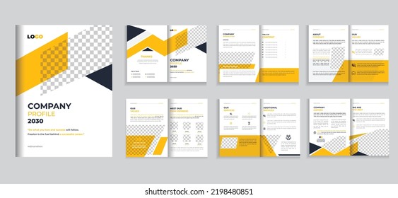 Company profile design template vector