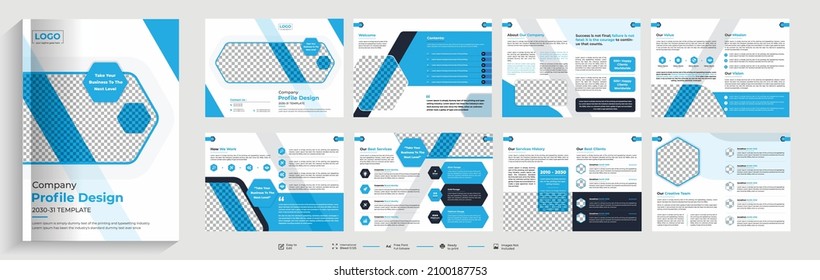 Company Profile Design,brochure Design,lookbook Design,magazine Design,catalog Design,new Clean And Simple 16 Page Brochure Template Layout,corporate Theme 16 Pages Business Company Profile Design