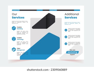 company profile or flyer design vector, post, infographics, for brochure, Presentation, banner, flyer, book cover, A4, flyer, modern advertising, vector illustration