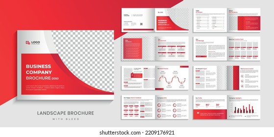 Catálogo del perfil de la empresa diseño de folletos minimalista de páginas multipágina de la empresa