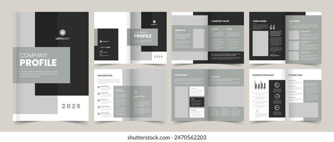 Company Profile Layout, Annual Report, Business Template