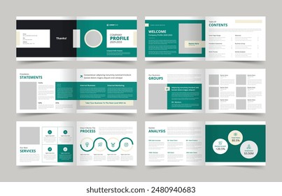 Company Profile Layout, Annual Report, Business Template
