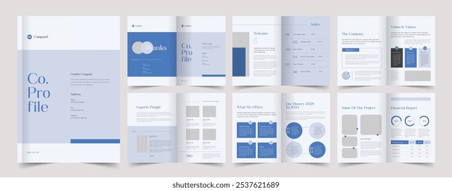 Company Profile Layout, Annual Report, Business Template