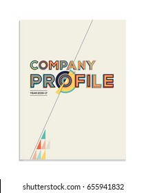 Company profile in modern graphics layout. Creative design for flyer template, leaflet, brochure, catalogue design and web design.