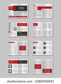 Company profile, multipage flyer brochure, portfolio magazine, annual report, catalog and a4 multipage template design