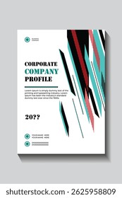 Company Profile Presentation Template Red and White Geometric Design,