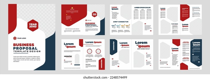 Company profile proposal or brochure template layout design shape minimalist business proposal or brochure template design