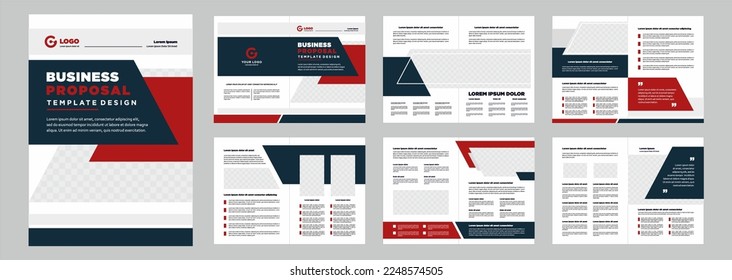 Company profile proposal or brochure template layout design shape minimalist business proposal or brochure template design