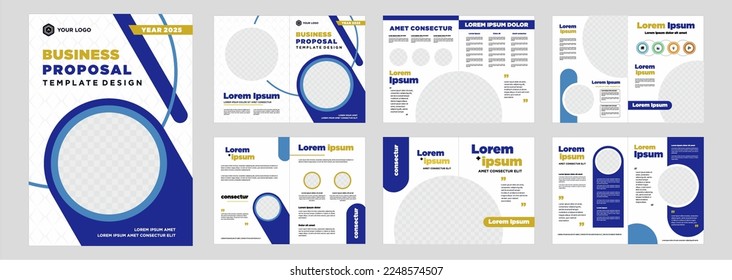 Propuesta de perfil de empresa o diseño de plantilla de folleto forma propuesta de negocio minimalista o diseño de plantilla de folleto