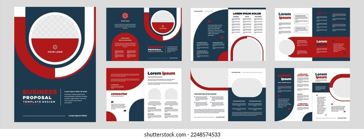 Company profile proposal or brochure template layout design shape minimalist business proposal or brochure template design