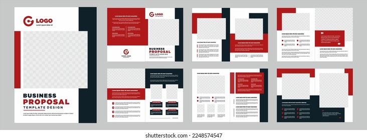 Propuesta de perfil de empresa o diseño de plantilla de folleto forma propuesta de negocio minimalista o diseño de plantilla de folleto