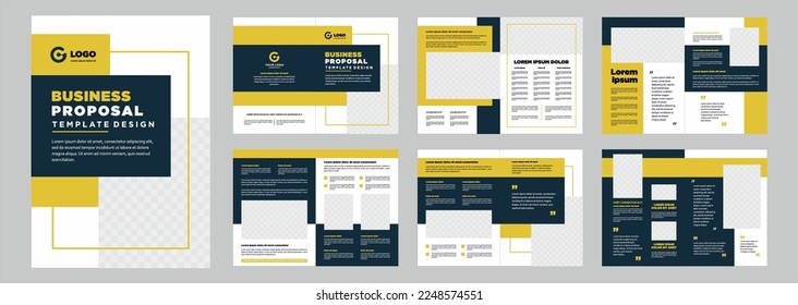 Propuesta de perfil de empresa o diseño de plantilla de folleto forma propuesta de negocio minimalista o diseño de plantilla de folleto