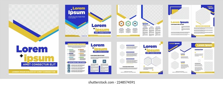 Propuesta de perfil de empresa o diseño de plantilla de folleto forma propuesta de negocio minimalista o diseño de plantilla de folleto
