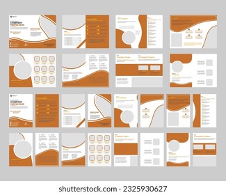 company profile set, cover, template layout design with cover page for company profile ,annual report , brochures, flyer set, presentations, leaflet, magazine,book, a4