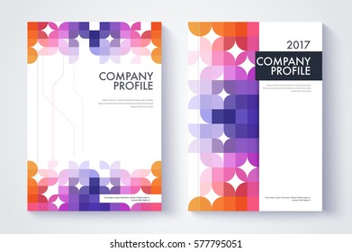 Company profile template. Cover design. Vector template background.