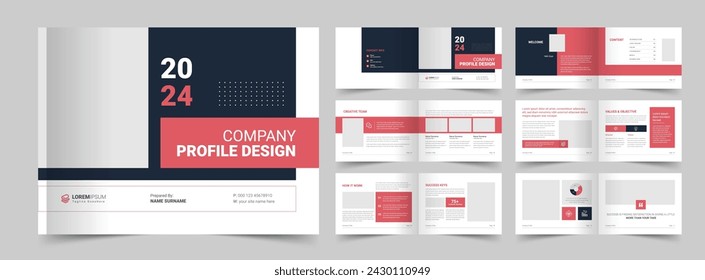 Company profile template, Creative portfolio, Brochure template, editable template layout, a4 size, annual report