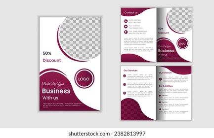 Company profile template layout design, corporate business brochure template design, multipages brochure.