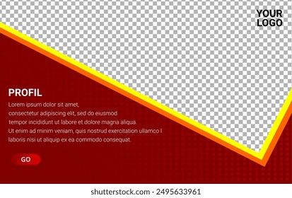 company profiles flyer landing page, cover template design