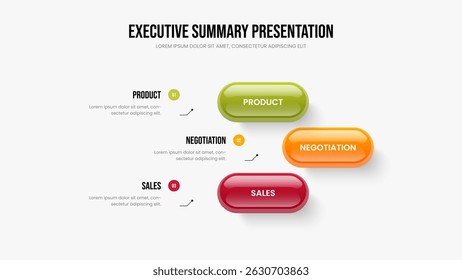 Ilustração do vetor do modelo de apresentação do relatório da empresa. Layout Da Apresentação De Slides Do Diagrama De Três Etapas De Crescimento Do Projeto. Elemento do Plano Empresarial 3 Projeto de Quadro Infográfico.