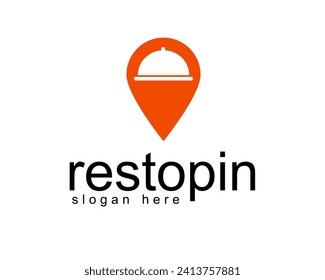 company resto pin logo design template