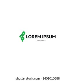 Company `s logo. Business class logo. Architecture, marketing, education. Abstract logo in green colors on a white background for posters, banners, signboards, mobile applications, sites. Vector illus