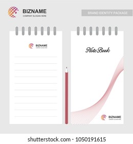 Company slogan diary with world map logo and elegent design vect