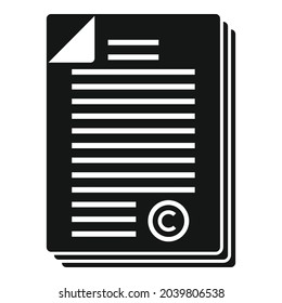 Company standard icon simple vector. Regulatory iso. Law process