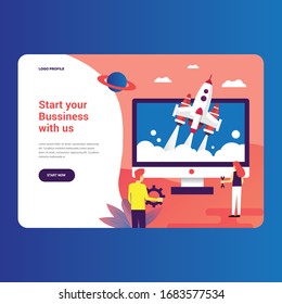 company startup landing page ready to launch