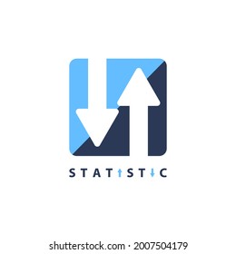Vector de diseño de logotipo de estadísticas de la empresa