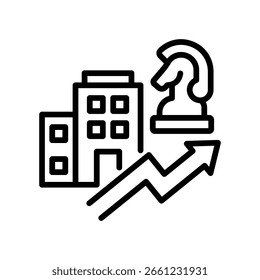 Company Strategy Icon Line Vector Illustration