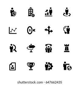 Company Strategy Icons // Black Series - Vector icons for your digital or print projects.