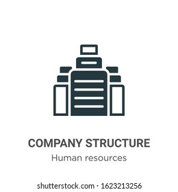 Company structure glyph icon vector on white background. Flat vector company structure icon symbol sign from modern human resources collection for mobile concept and web apps design.