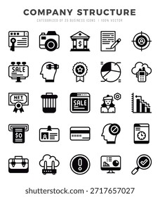 Company Structure Icon Bundle 25 Icons for Websites and Apps