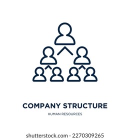 company structure icon from human resources collection. Thin linear company structure, company, business outline icon isolated on white background. Line vector company structure sign, symbol for web 