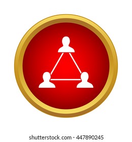 Company structure icon in simple style on a white background