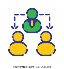 company structure icon and company system