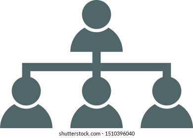 Company structure icon. Vector illustration
